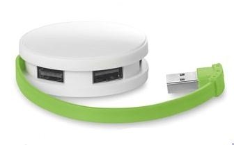 Port hub USB din plastic cu 4 iesiri USB